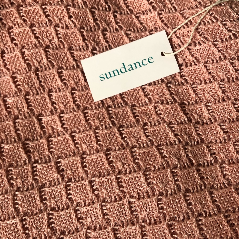 Aura sweet sweater in rose by Sundance linen